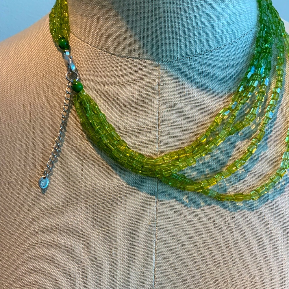 Lovely 4 Strand Peridot Necklace - Picture 2 of 5